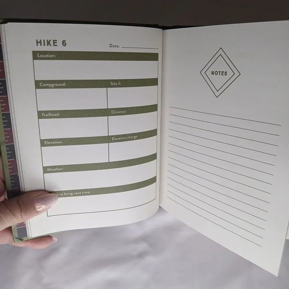 Woolrich Nature Hiking Camping Journal Hardcover Green Red Plaid New